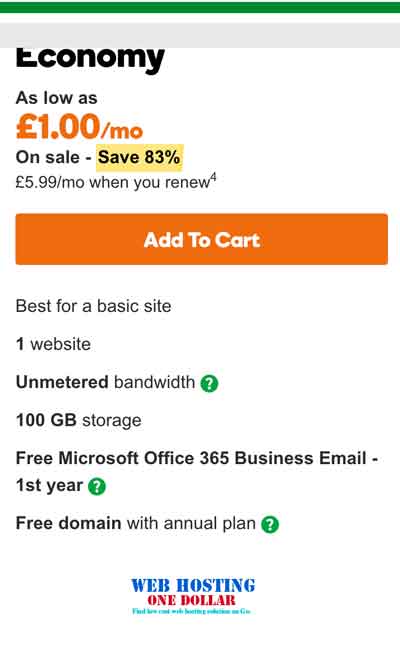 Web Hosting for One Euro for the users of United Kingdom
