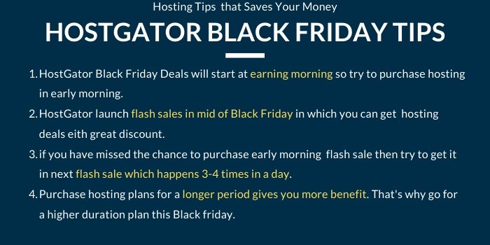 hostgator black friday money saving tips