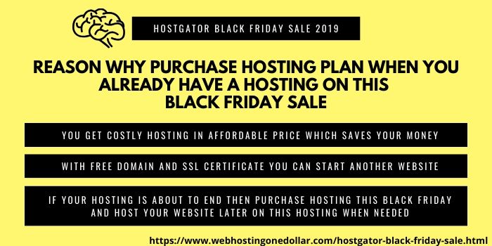 Why purchase hosting during hostgator black fridals sale