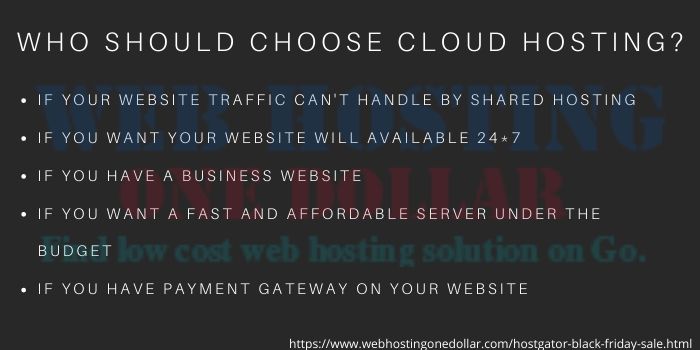 why choose hostgator Cloud hosting plan