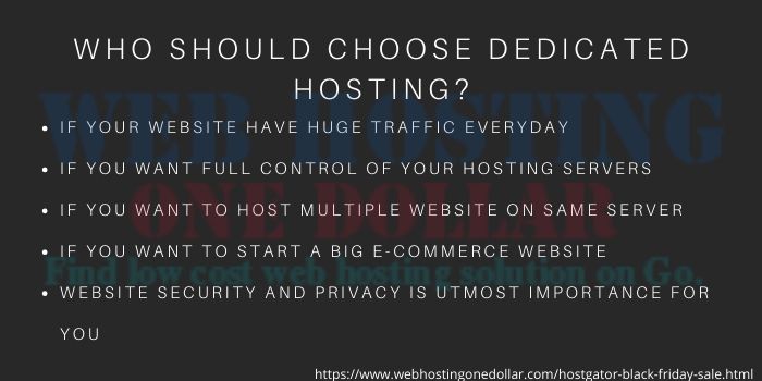 why choose hostgator dedicated hosting plan