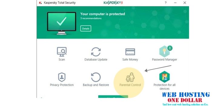 kaspersky parental control sample