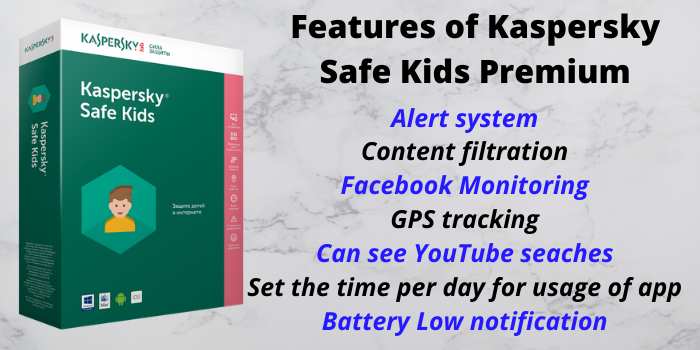 Features of Kaspersky Safe Kids Premium