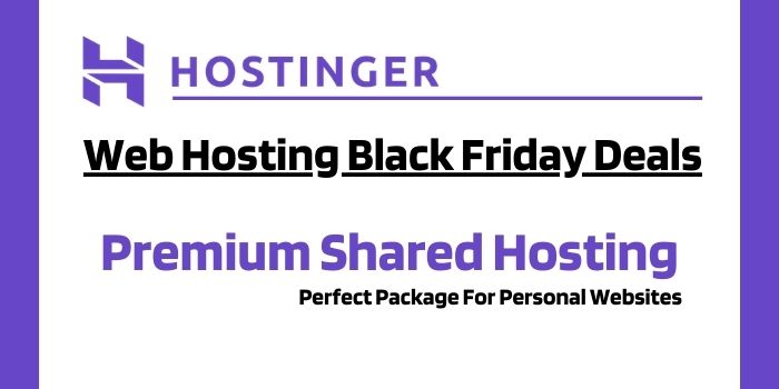 Hostinger Black Friday Premium Shared Hosting