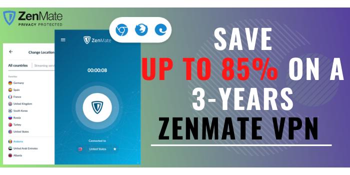 Save Up to 85% on a 3-years ZenMate VPN through Cyber Monday Sale