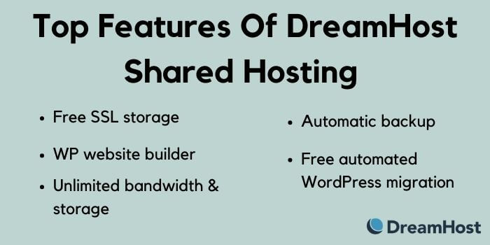 Dreamhost hosting features