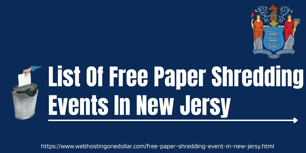 Free Paper Shredding Event In New Jersey In 2023