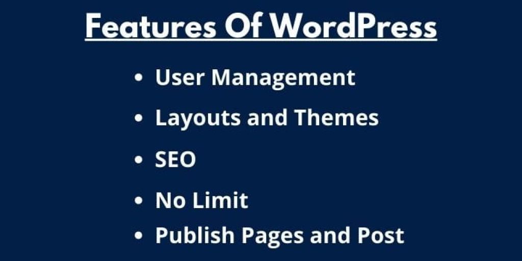 Features Of WordPress