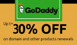 Godaddy 30 off domain renewal code