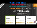 Godaddy Rs 99 Web Hosting with free Domain- 99 Rupees Domain Registration India