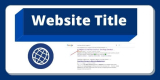 What Is A Website Title?